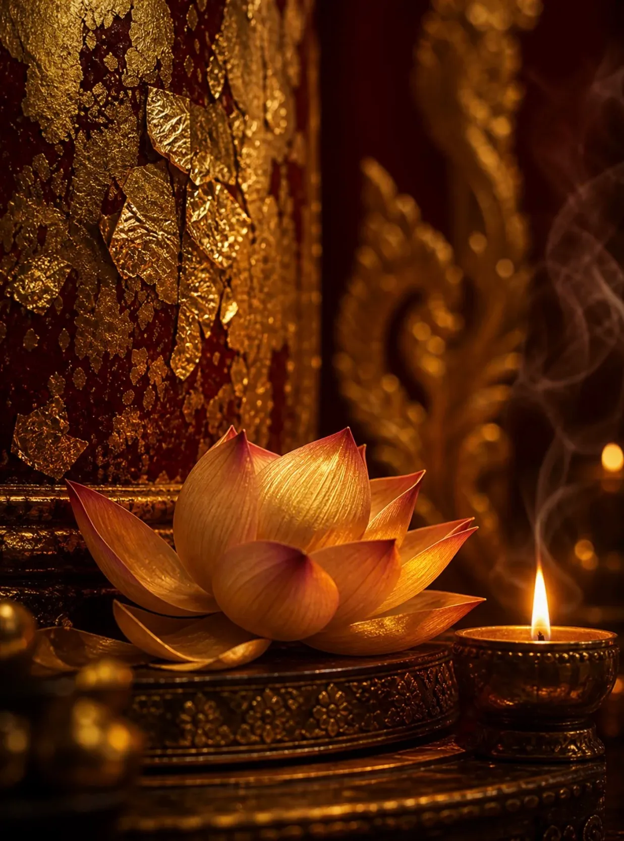 Gold temple architecture in Thailand