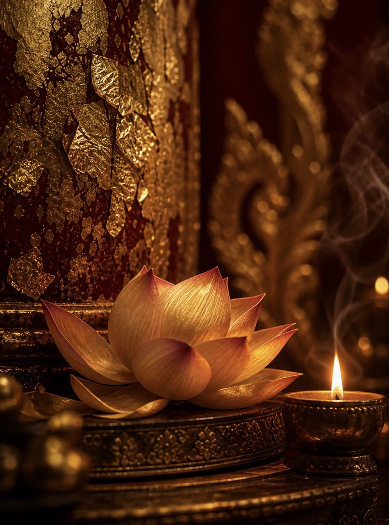 Gilded temple detail in Thailand