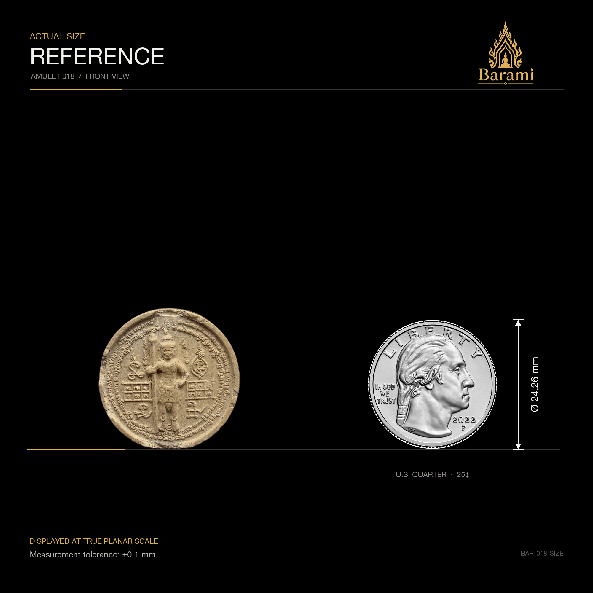 Thao Wessuwan — Bronze-Tone Round Medallion, size reference