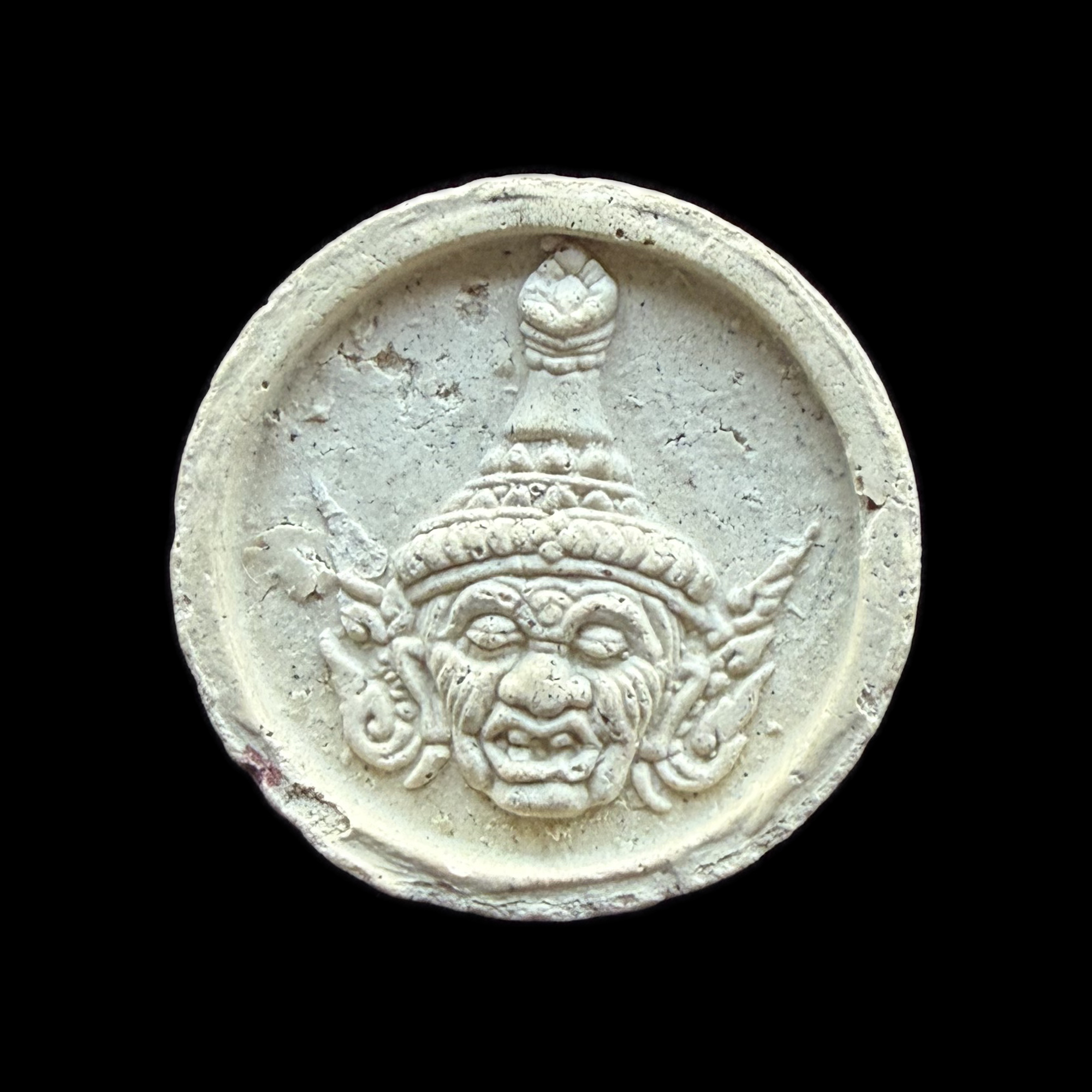 Ruesi — Round Mask and Ganesha Medallion, front view