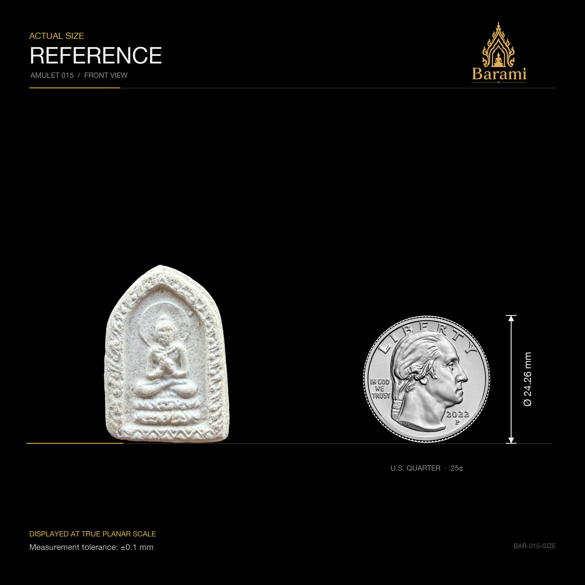 Khun Paen — White Arched Tiered Base, size reference