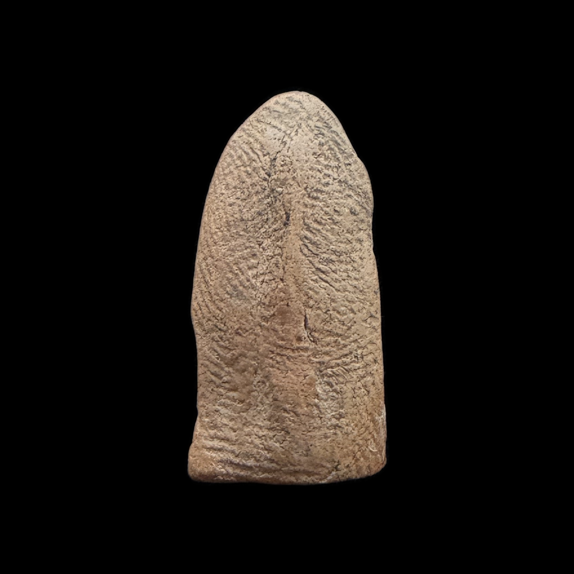 Phra Rod — Narrow Brown Ancient-Style Relief, back view