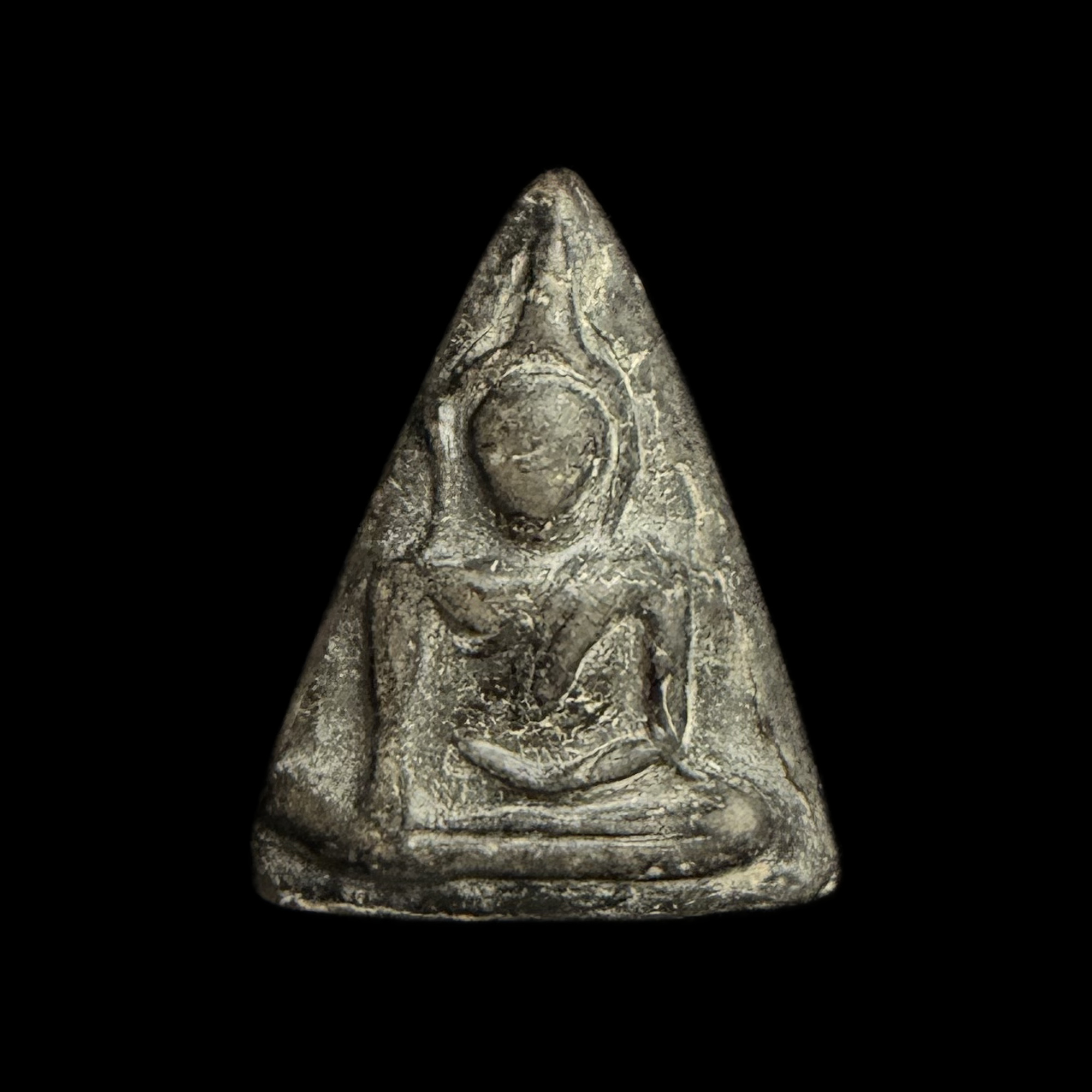 Phra Nang Phaya — Dark Triangular Relief, front view