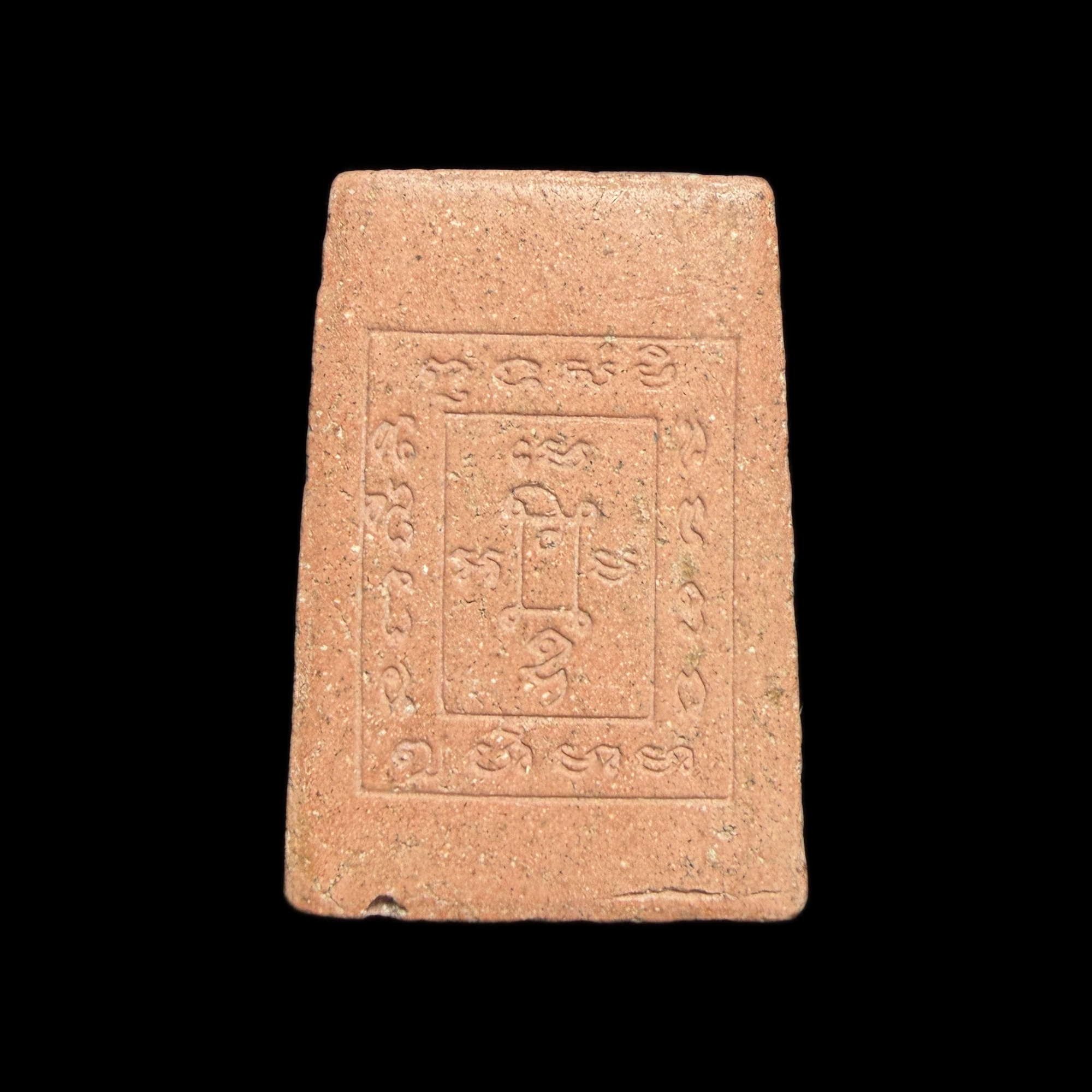 Phra Somdej — Terracotta Three-Tier Base, back view