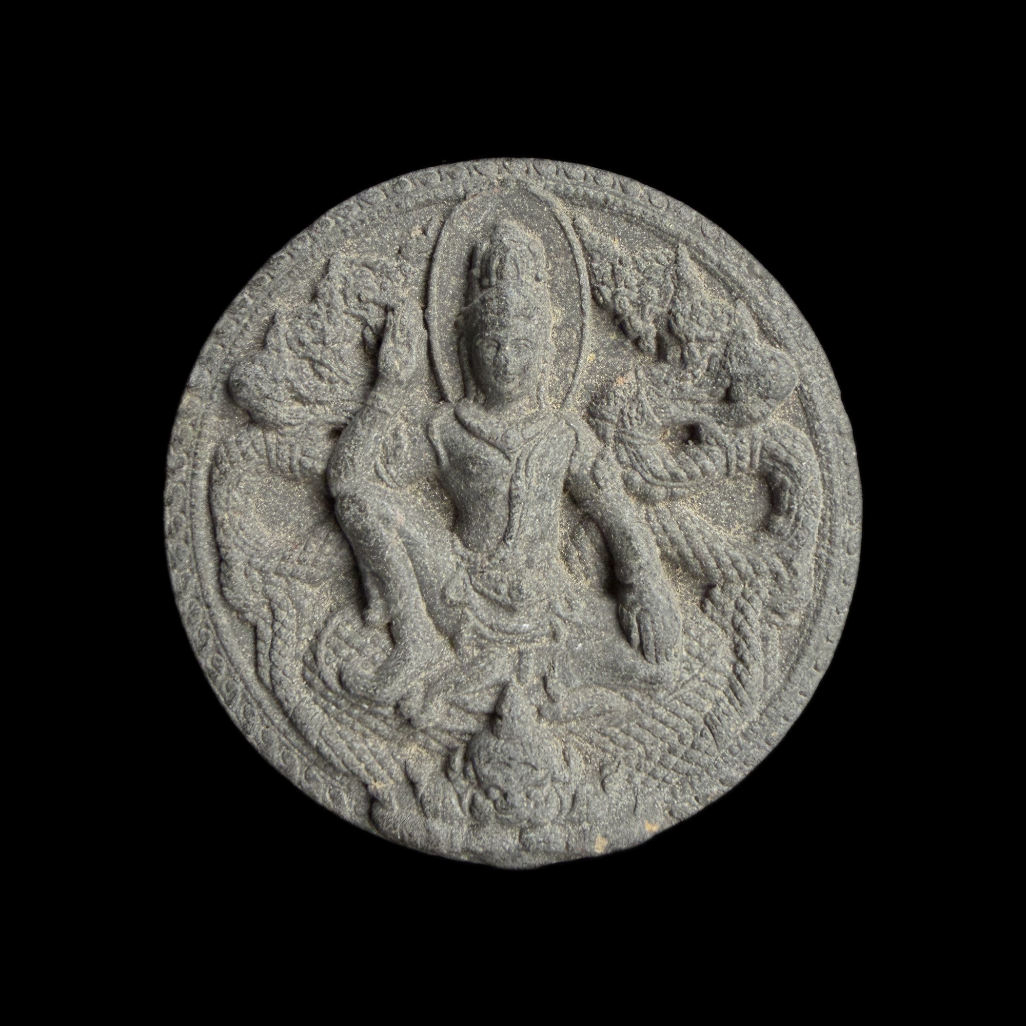 Jatukam Rammathep — Round Grey Relief, front view