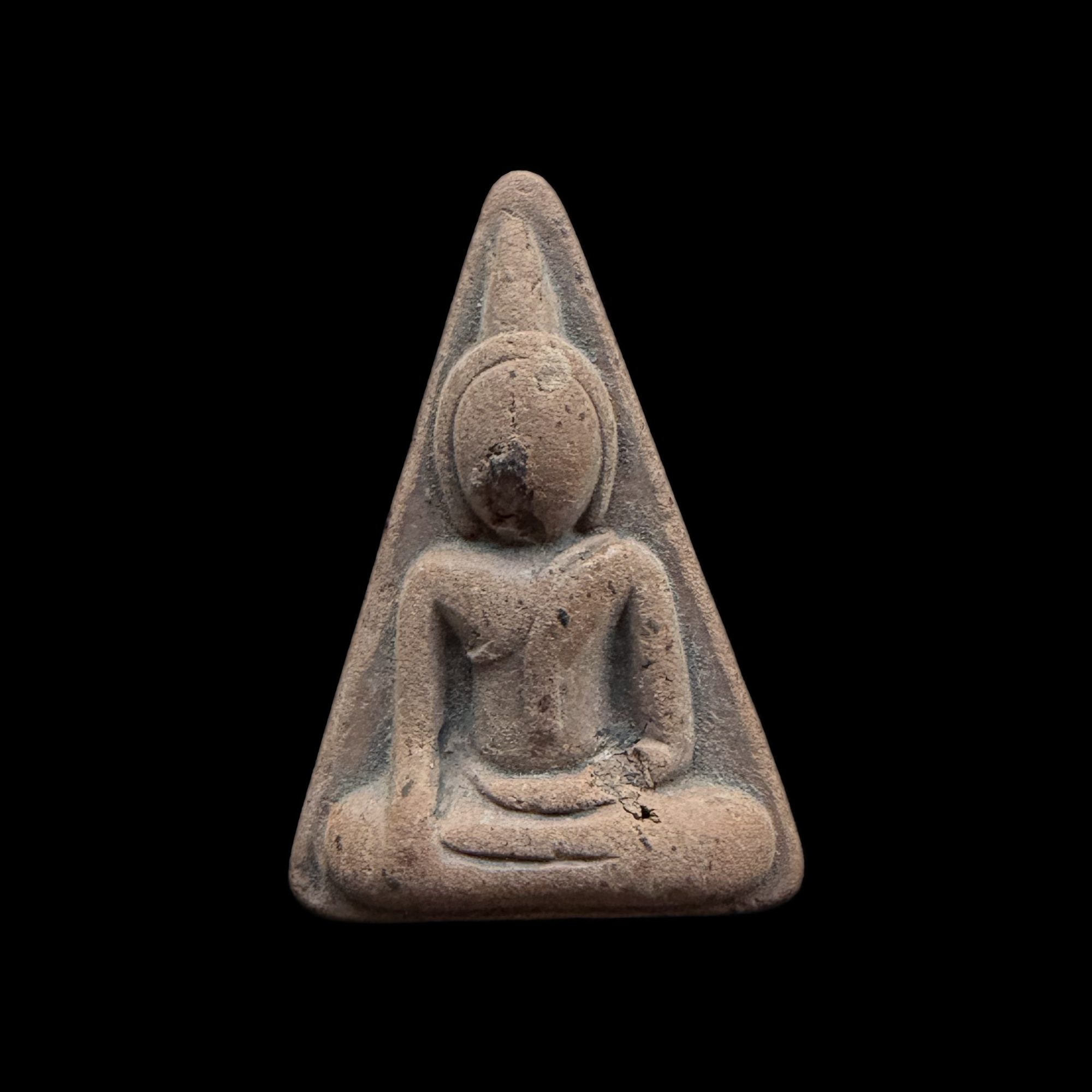 Sukhothai Buddha — Brown Triangular Form, front view