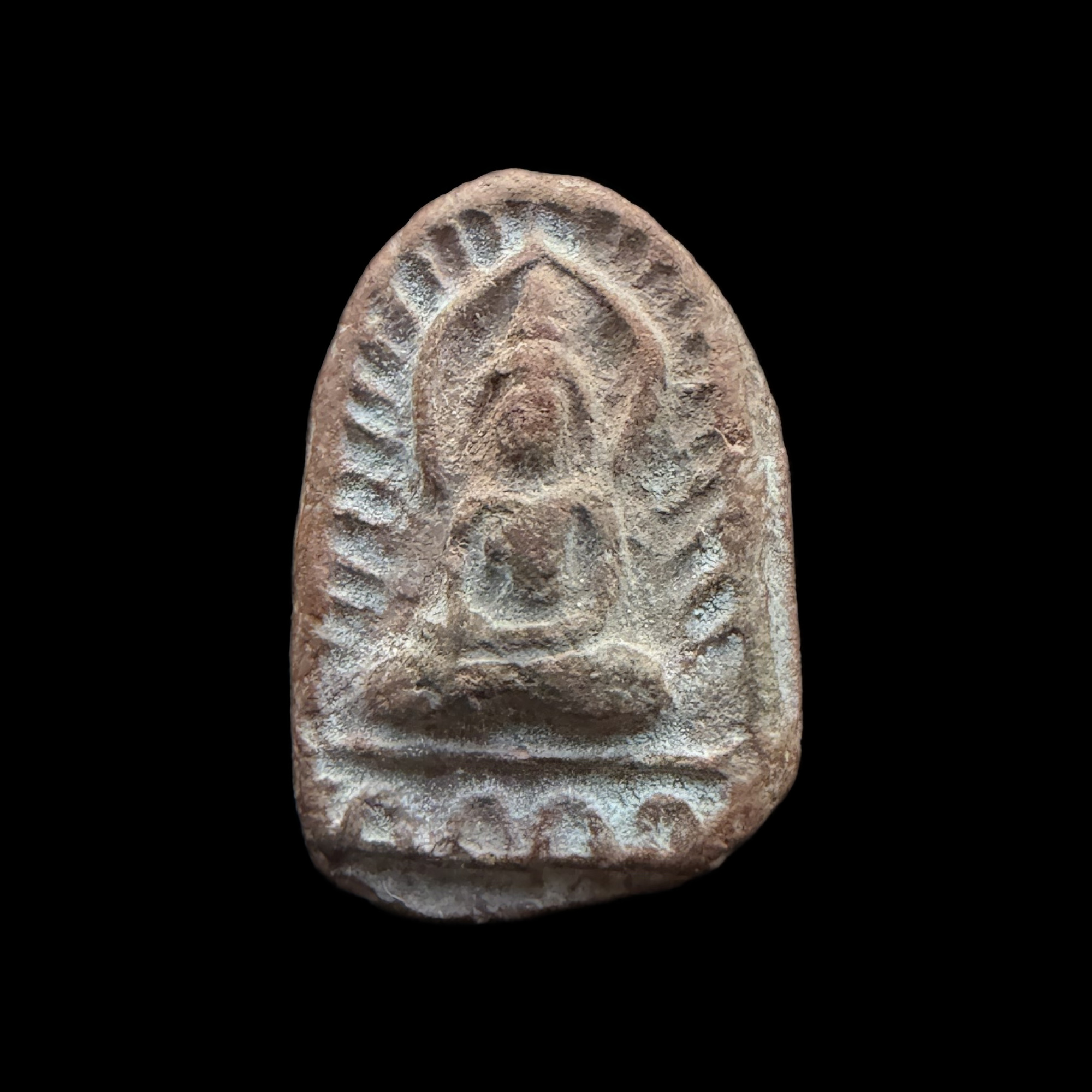 Phra Rod — Brown Arched Ancient-Style Relief, front view